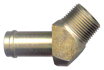 5/8 x 1/2" Steel Hose Barb - Male NPT 45° Elbow  S1140-10D