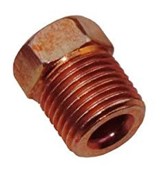 3/16" (1/2"-20) Steel Male 45° SAE Inverted Flare Increasing Nut  S141-3-1/2