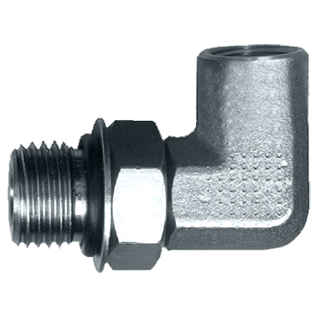 1-5/16"-12 x 1" Steel Male ORB - Female NPT 90° Elbow  S3616-16H