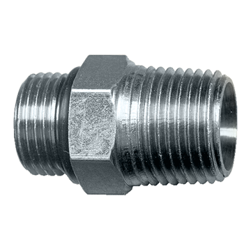 9/16"-18 x 3/8" Steel Male ORB - Male NPT Connector  S3622-6C