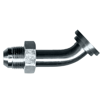 1 x 1" (1.75" Flange) Steel Male 37° JIC - Code 61 45° Flange Adapter  S3740BT-1616