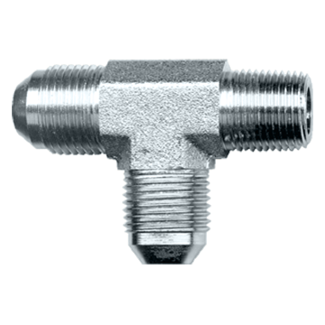 3/4 x 3/4 x 3/4" Steel Male 37° JIC - Male NPT - Male 37° JIC Tee  S3751-12E