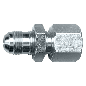 1/4 x 1/4" Steel Male 37° JIC - Female NPT Bulkhead Connector  S3846-4B