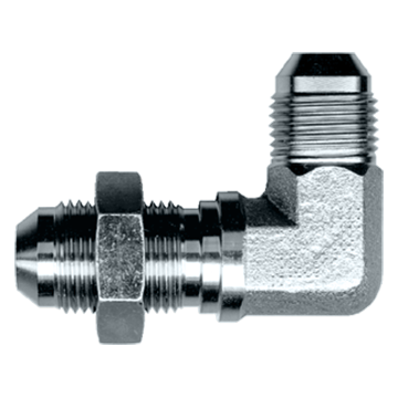 3/8" Steel Male 37° JIC Bulkhead 90° Elbow  S3855-6