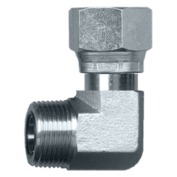 9/16"-18 Steel Male ORFS - Female ORFS Swivel 90° Elbow  S3947-4