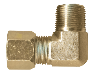 1/4 x 1/4" Steel Metal Line Compression - Male NPT 90° Elbow  S6769-4B