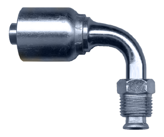 3/8 x 5/8"-18 Koman/Parker® 43 Series Hose Crimp - Male 45° SAE Inverted Flare 90° Elbow  SC931-66