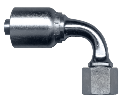 1/4 x 11/16"-16 Koman/Parker® 43 Series Hose Crimp - Female ORFS Swivel 90° Elbow  SC959-46