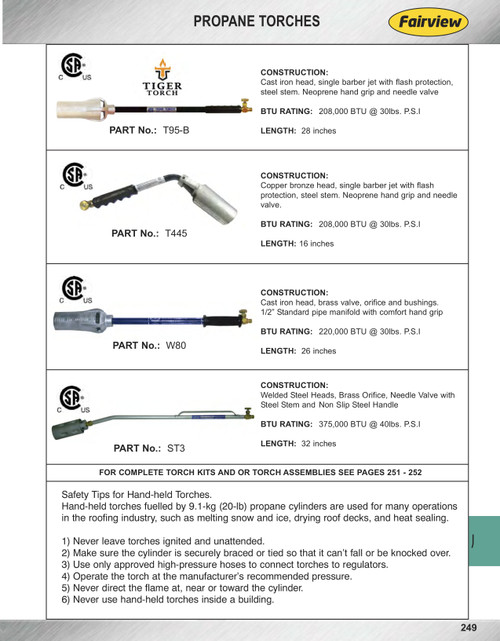 28" 208,000 BTU Propane Torch  T95-B
