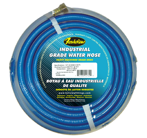 5/8" x 50' "Blue Star" Industrial Water Hose Assembly  WH10BLU-50H