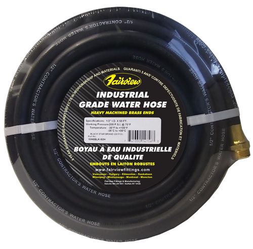 3/4" x 100' "Black Star" Industrial Water Hose Assembly  WH12BLK-100H