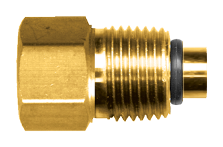 3/8 (5/8"-18) x 16-1.5mm Brass Female 45° SAE Inverted Flare - Male Metric Power Steering Adapter w/O-ring  WH-1446