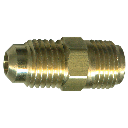 1/4" x 1/4 (7/16"-24) Brass Male 45° SAE Flare - Male 45° SAE Inverted Flare  WH-1522