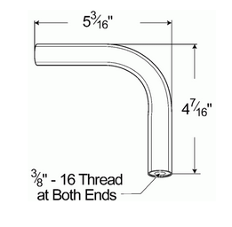 4-1/2" Offset 90° Extension Arm - Aluminum  10623