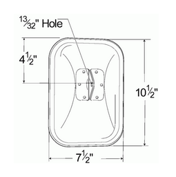 Below Eye Level Mirror - Retail - Stainless Steel  12113-5