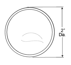 2" Round Stick-On Convex Mirror - Retail  12201-5