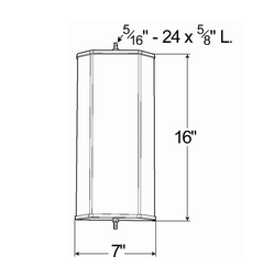 Ice & Frost-Free Heated West Coast Mirror - Stainless Steel  16053