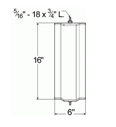 Economy West Coast Mirror - Aluminum  16244