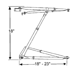 West Coast Mirror Bracket Assembly - Stainless Steel  22013