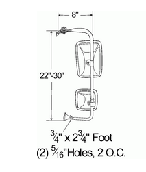 Split Mirror - Stainless Steel  28453
