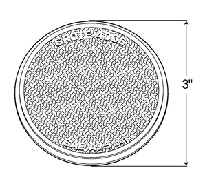 3" Sealed Round Stick-On Reflector - Red  40062