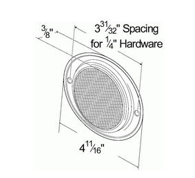 Two-Hole Mounting Reflector - Amber  40233