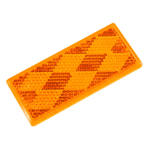 Stick-On Rectangular Reflector - Amber  40303