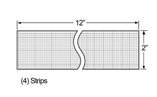 2" x 12" Conspicuity Tape Strips @ 4 Pack - Retail - Silver  40641-5
