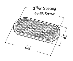 Oval Reflector - Red  41042