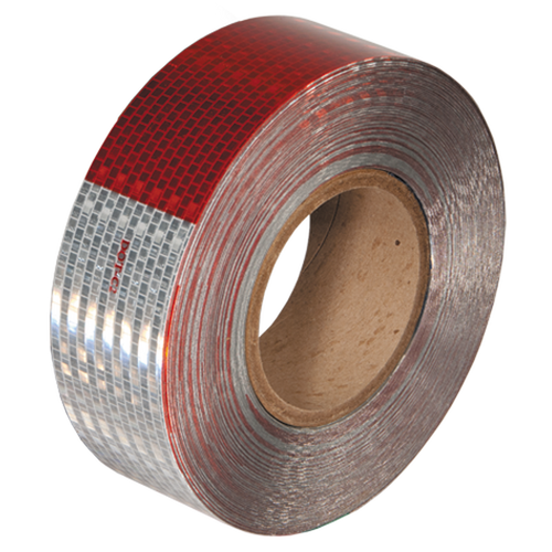 2" x 150' Reflective DOT Certified Marking Tape - Red/Silver  41050