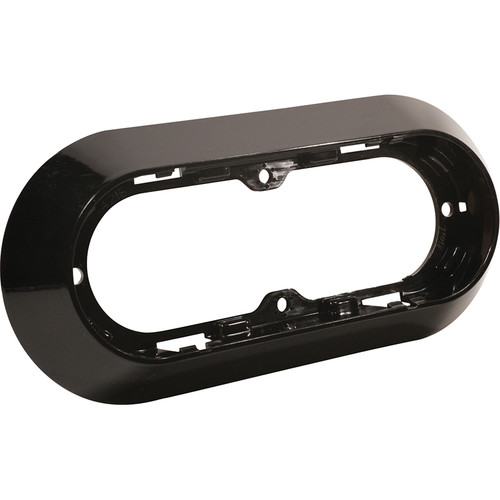 6" Oval Lamp Surface-Mount Snap-In Flange - Black  42152