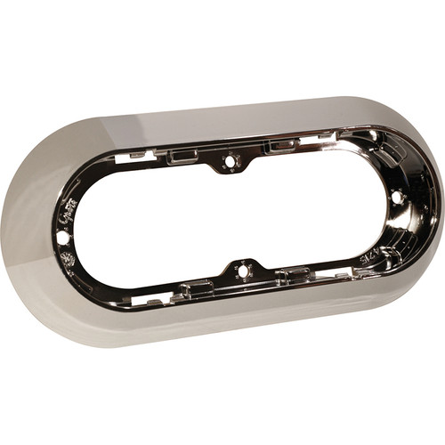6" Oval Lamp Surface-Mount Snap-In Flange - Chrome  42153