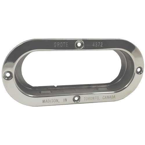 6" Oval Lamp Theft Resistant Mounting Flange - Stainless Steel  43723