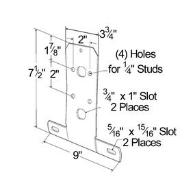 Universal License Plate Bracket - Black Enamel  43842