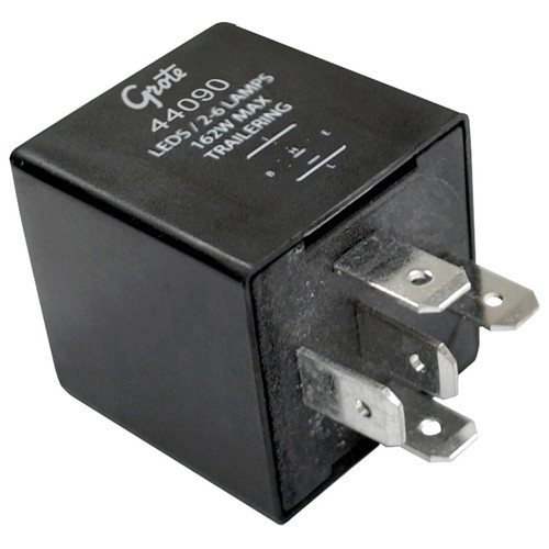 5 Pin Electronic LED ISO Terminal Flasher - Black  44090