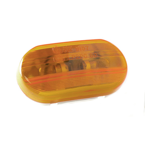 Oval Two-Bulb Pigtail Type Clearance/Marker Lamp - Amber  45263