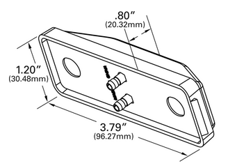 Rectangular Clearance/Marker Lamp - Red  46742
