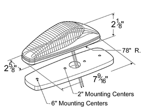 Small Aerodynamic Cab Marker Lamp - Amber  46813