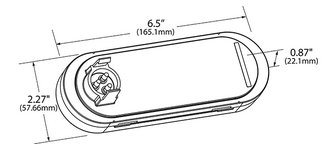 SuperNova® Grommet Mount Oval LED Stop/Tail/Turn Lamp - Red  52072