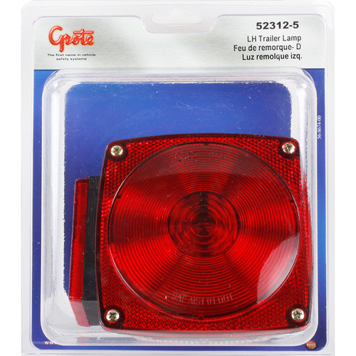 Trailer Lighting Kit Left Hand Stop/Tail/Turn Replacement - Retail - Red  52312-5