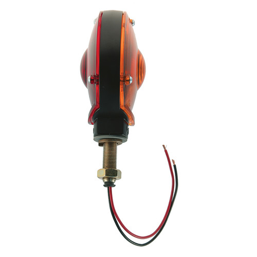 4" Zinc Die Cast Double Faced Lamp - Double Contact - Red/Amber  53020