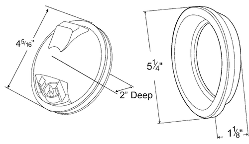 4" Torsion Mount® II Stop/Tail/Turn Lamp Kit w/Male Pin (53102 + 91740 + 67002) - Red  53112