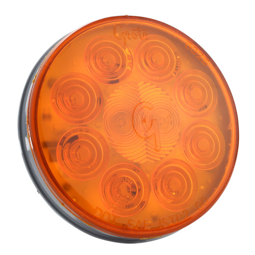 4" SuperNova® 10-Diode Grommet Mount LED Auxiliary Lamp w/Male Pin - Amber  53253