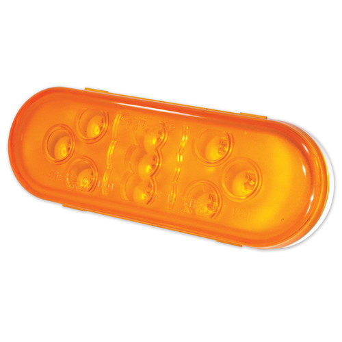 SuperNova® 9-Diode Oval LED Stop/Tail/Turn Lamp w/Male Pin - Amber  54133