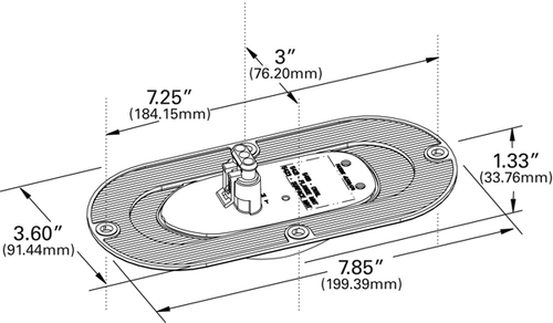 SuperNova® Oval LED Side Turn Marker Lamp Integrated Flange Mount w/SuperSeal® Hard Shell Connector - Amber  54213