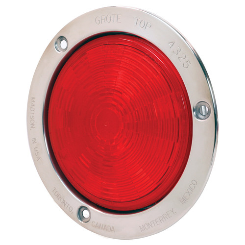 4" SuperNova® NexGen® LED Stop/Tail/Turn Lamp Flange w/Male Pin - Red  54492