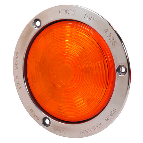 4" SuperNova® NexGen® LED Stop/Tail/Turn Lamp Flange Auxiliary w/Male Pin - Amber  54493
