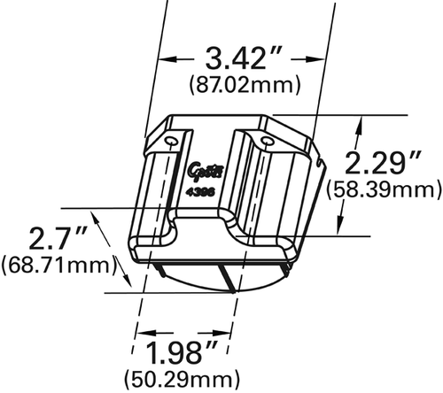 MicroNova® Multi-Volt LED License Lamp Vertical Mount - Clear  60681