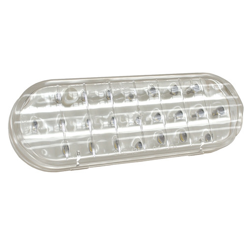 SuperNova® Oval Dual-System LED Backup Lamp Horizontal Grommet Mount w/Male Pin - Clear  62601
