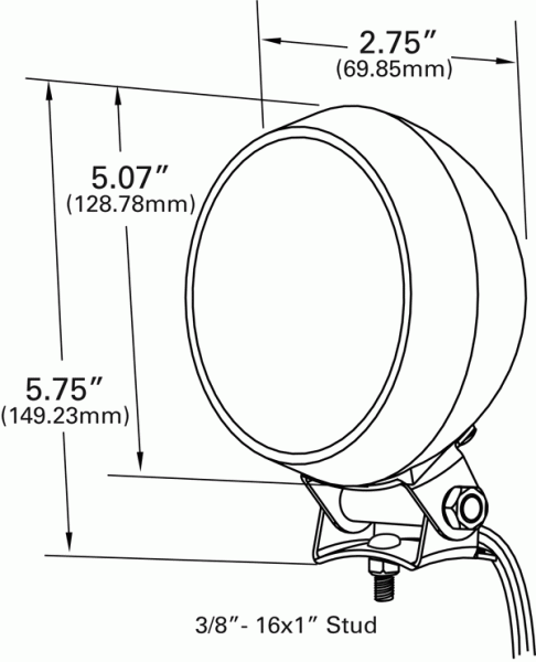 4" LEDLamp® Rubber Housed Dome Lamp - Clear  63551